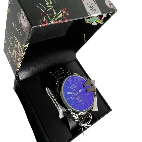 Ed Hardy Men’s Watch Chronograph Stainless Steel - Picture 6 of 7